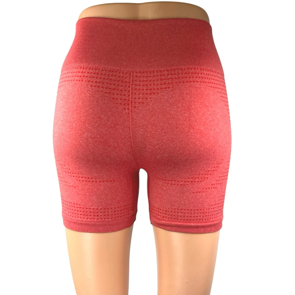 Gymshark Women's Red Pull On Logo Yoga Workout Gym Athletic Biker Shorts Size S - Image 3