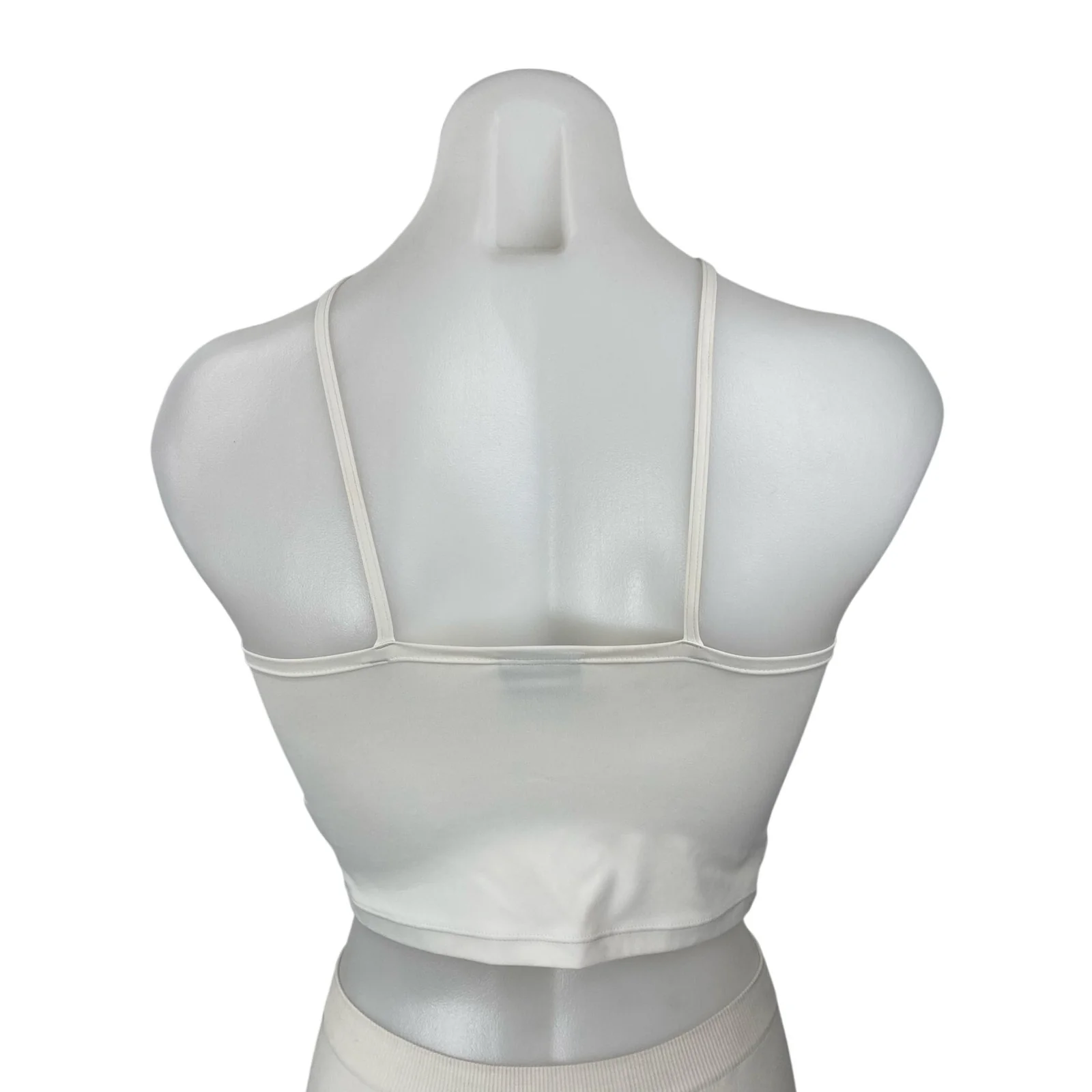 Gymshark Womens White Criss Cross Yoga Athletic Activewear Crop Cami Tank Top XS - Image 4