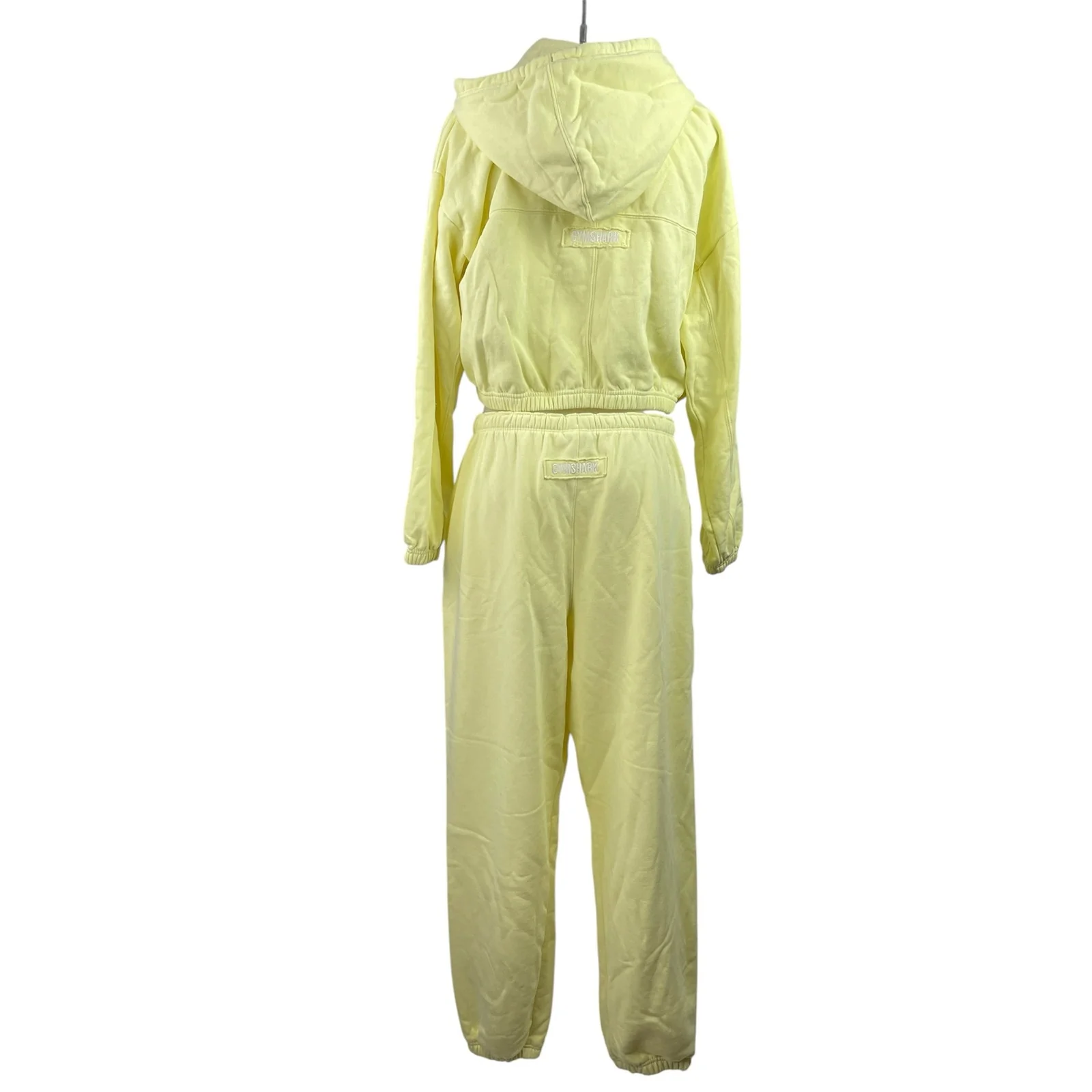 Gymshark Women's Yellow Activewear Hoodie Hooded & Jogger Lounge Pant Sets Sz M - Image 3