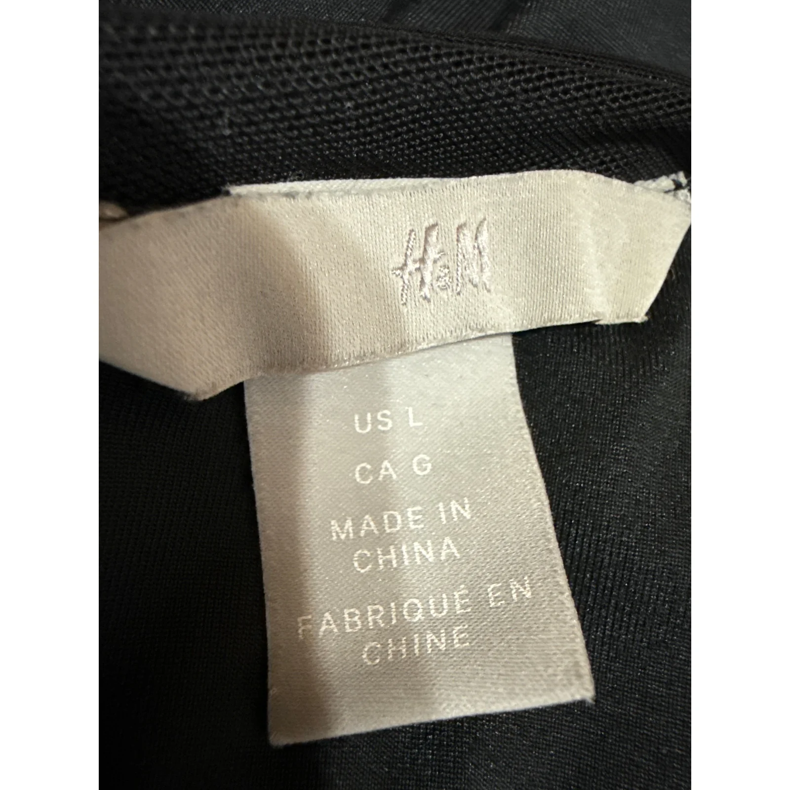 H&M Black Ruched Sleeveless Cross back Deep V-Neck One Piece Bikini Swimwear L - Image 3