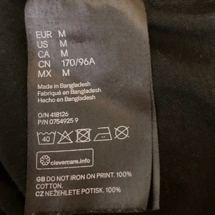 H&M Divided Black Crew Neck Short Sleeve Yas Queen Basic T Shirt Top Size M - Image 4