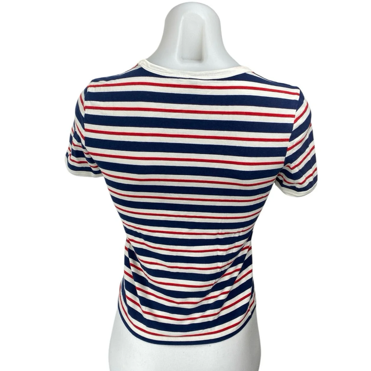 H&M Divided Multicolor Striped Crewneck Short Sleeve Casual Tee T shirt Top Sz S - Image 2
