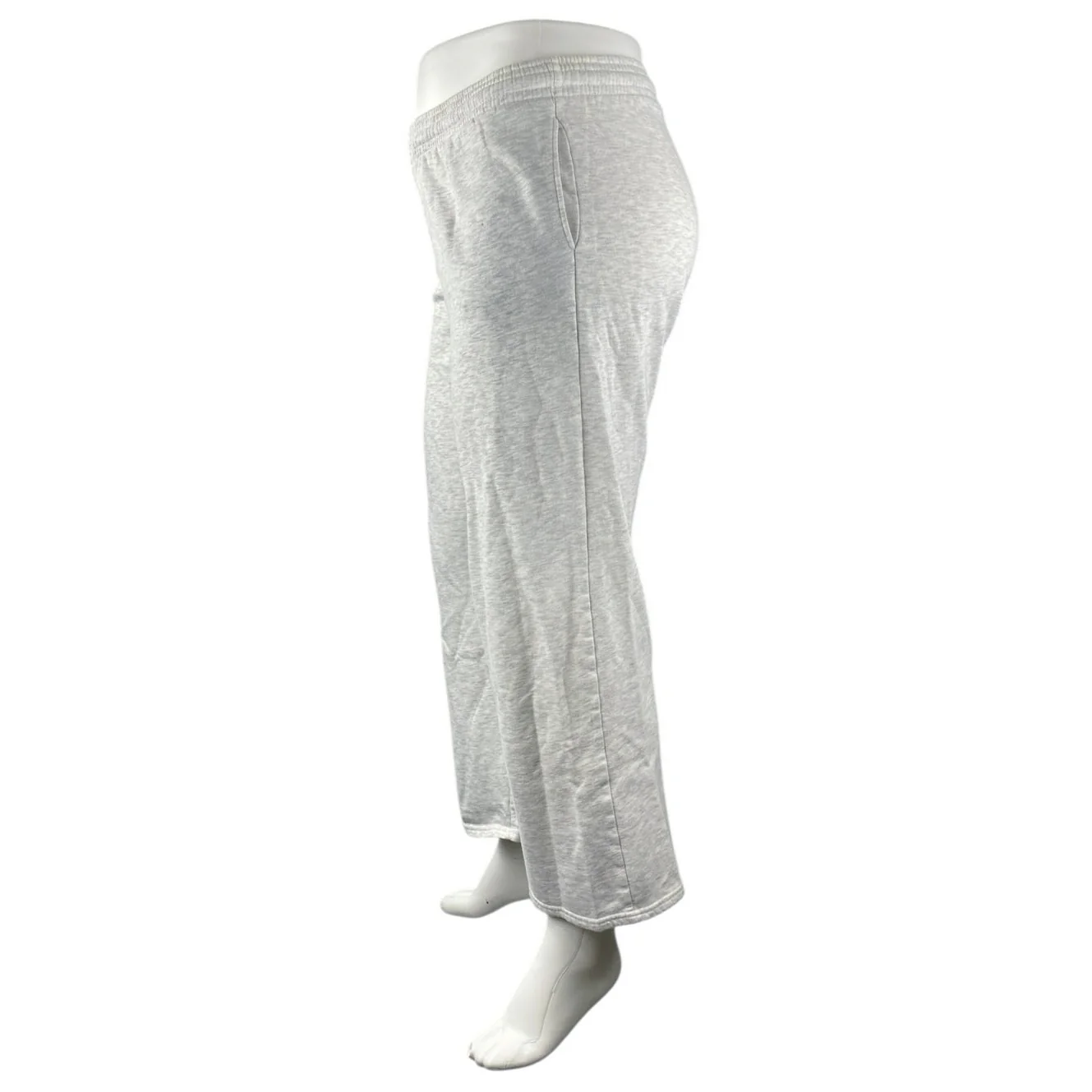 H&M Divided Women's Gray High Waisted Pull On Wide Leg Lounge Sweat Pants Size M - Image 2
