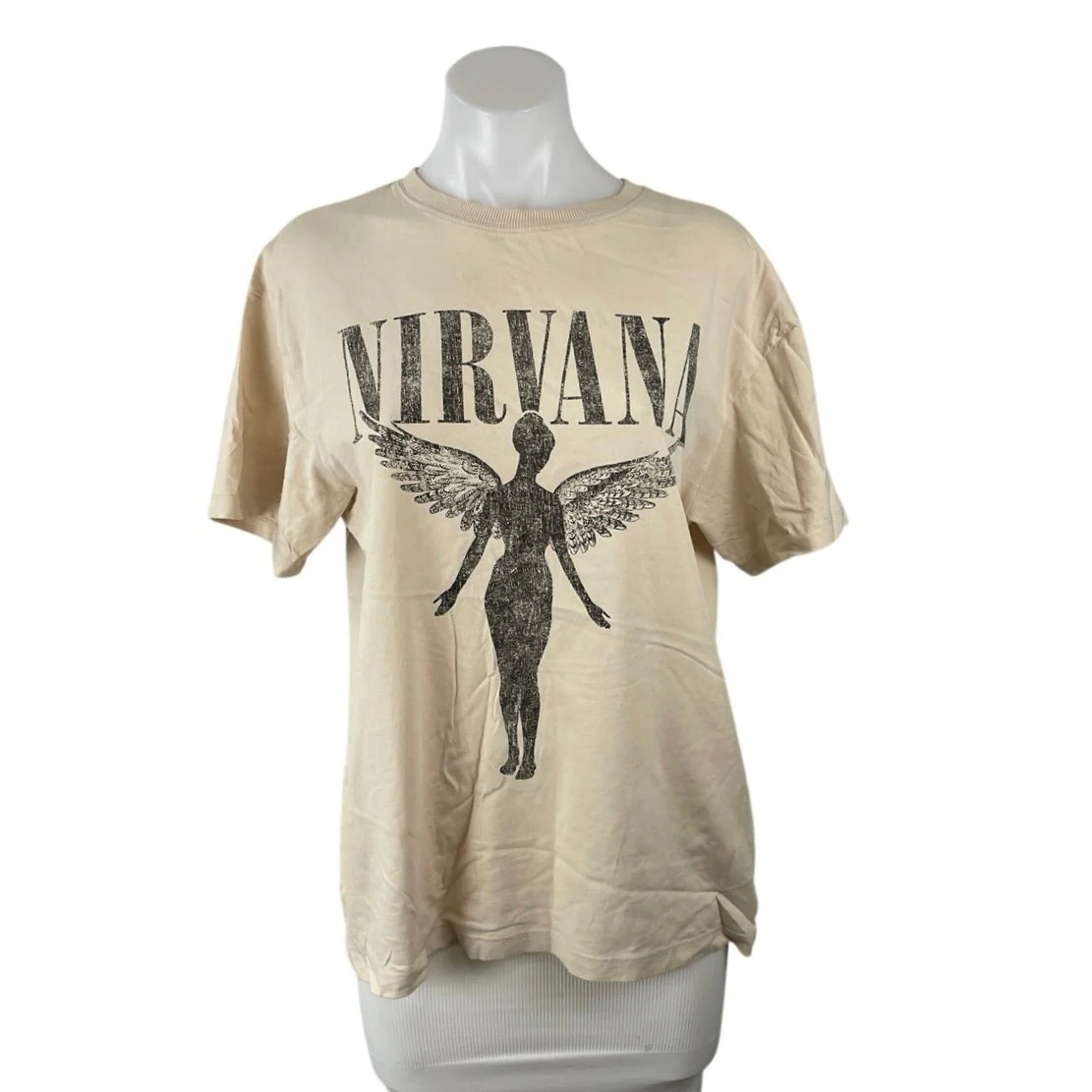 H&M Nirvana In Utero Graphic Crew Neck Short Sleeve Basic Tee T-Shirt Top Size S