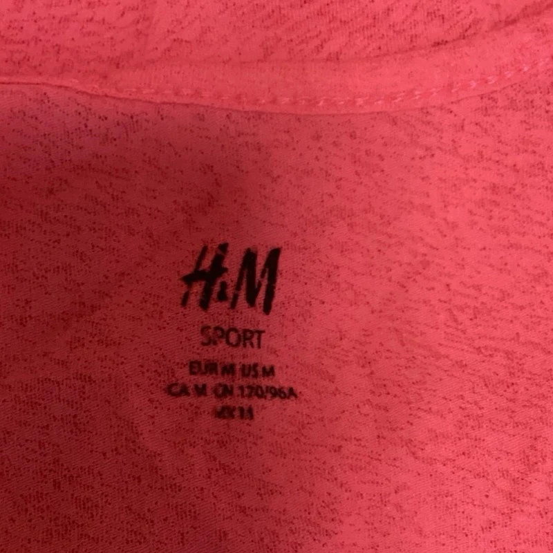 H&M Sport Orange Neon Scoop Neck Racerback Athletic Workout Tank Top Size M - Image 3