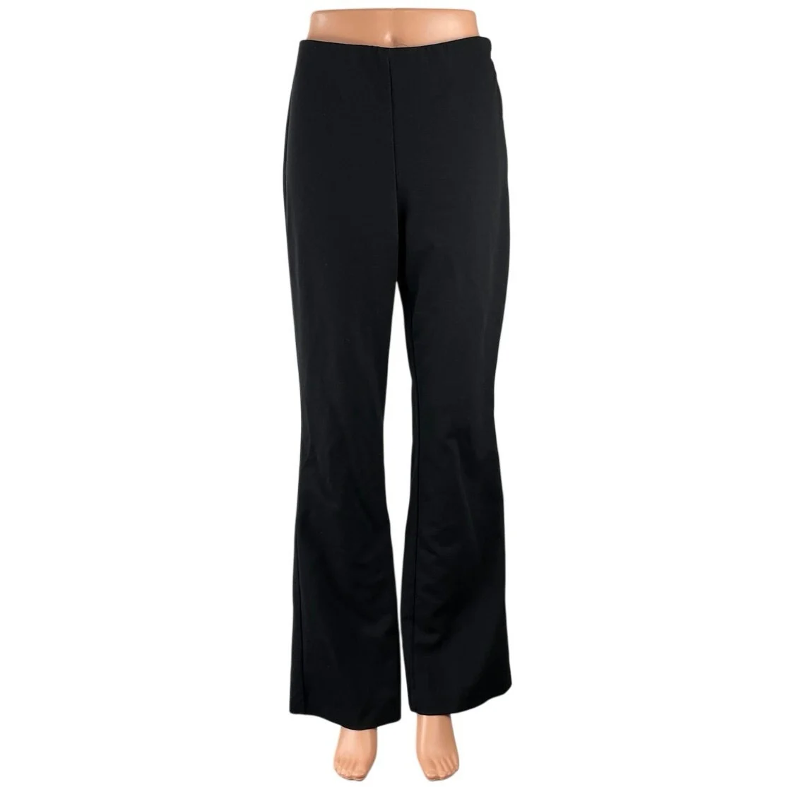 H&M Women's Black High Waisted Palazzo Wide Leg Flare Trousers Dress Pants Sz 6