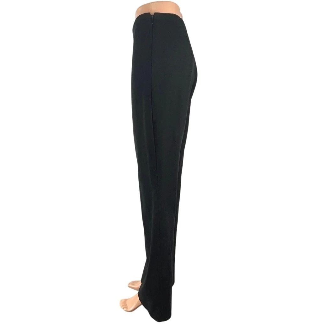 H&M Women's Black High Waisted Palazzo Wide Leg Flare Trousers Dress Pants Sz 6 - Image 3