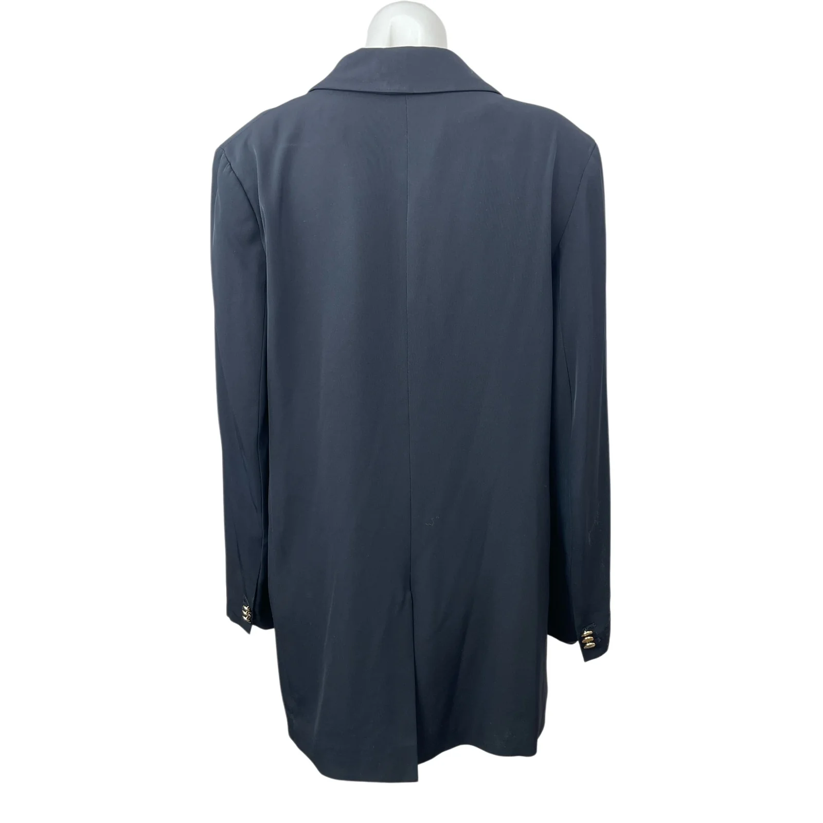 H&M Women's Black Long Sleeve Double Breasted Notch Collar Blazer Coat Jacket M - Image 2