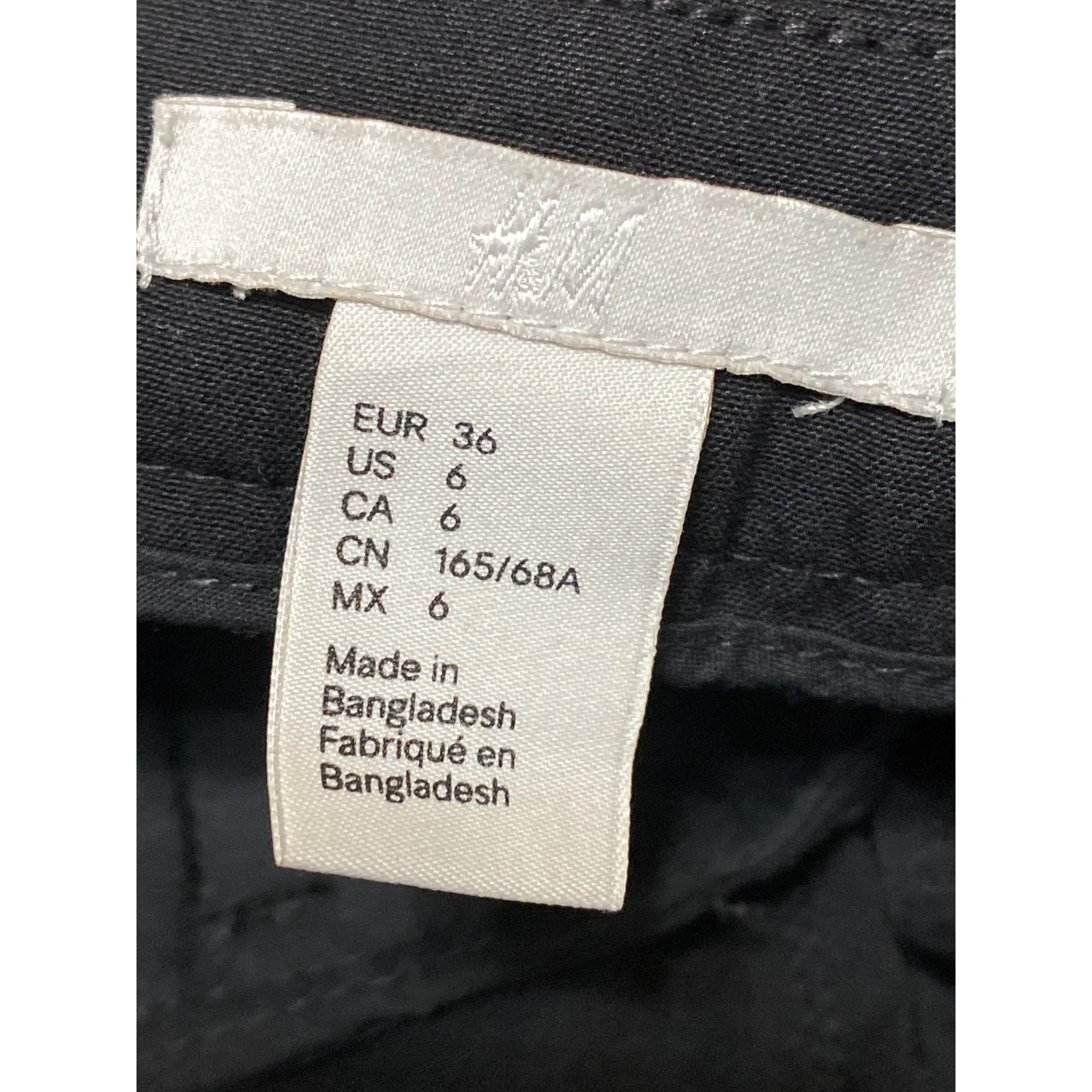 H&M Women's Black Mid Rise Slim Straight Career Business Trousers Pants Size 6 - Image 5