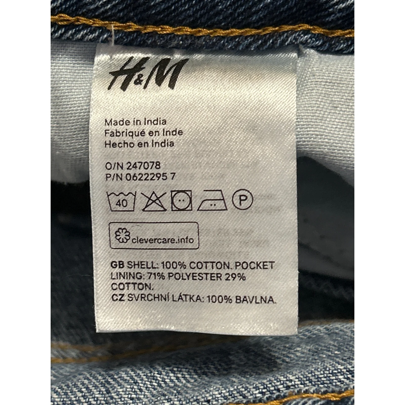 H&M Women's Blue High Waist Frayed Raw Hem Mini Denim Jeans Pencil Skirt Size 4 - Image 5