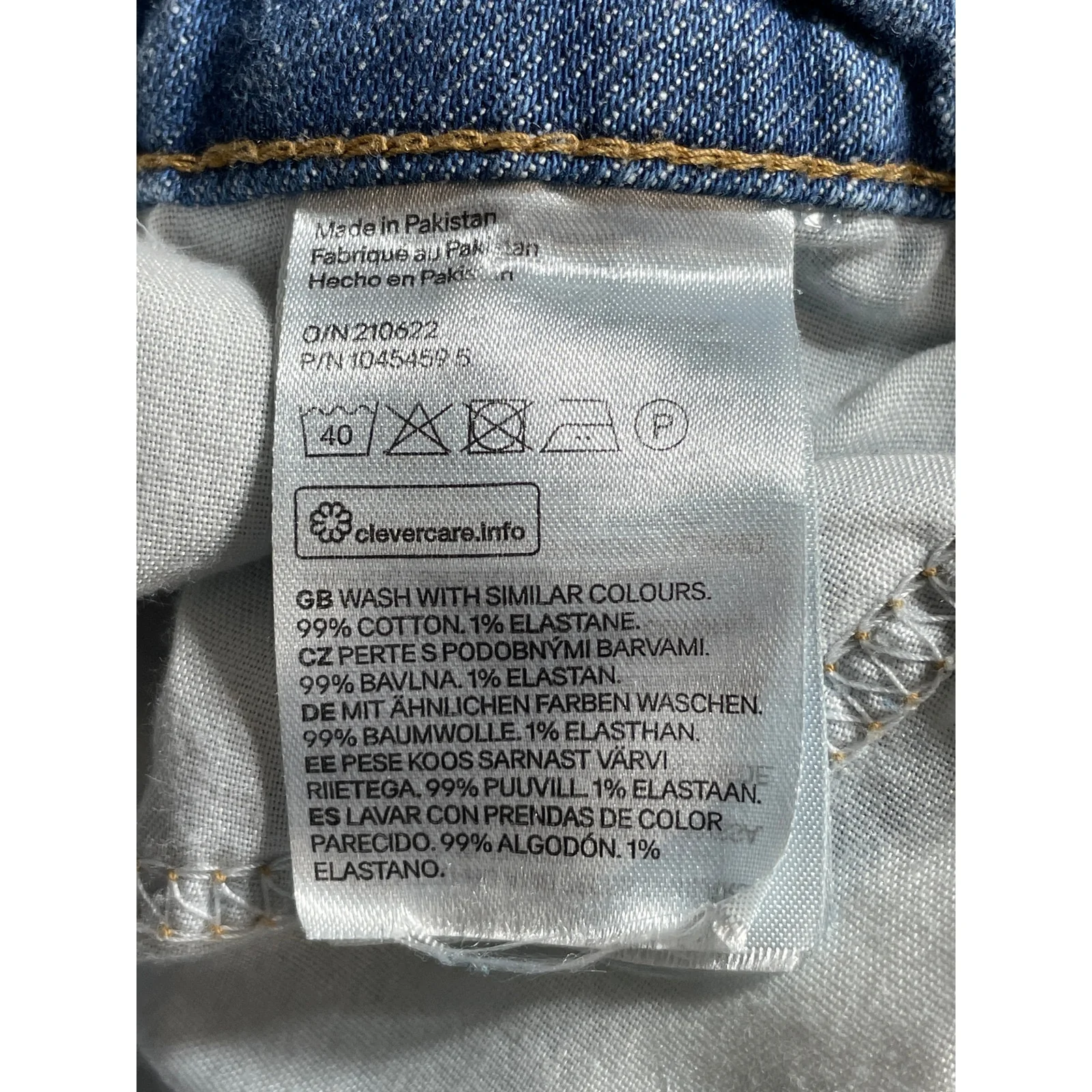 H&M Women's Blue High Waisted Wide Leg Baggy Y2k Casual Denim Jeans Size 8 - Image 6