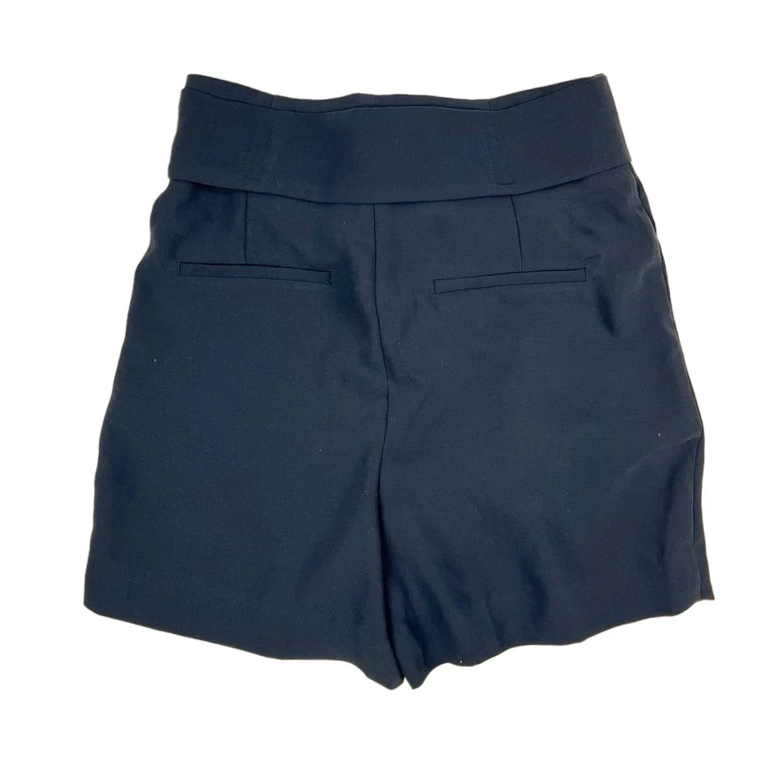 H&M Women's Blue Tie Belt High Waisted with Elastic Back Paperbag Mini Shorts 6 - Image 2
