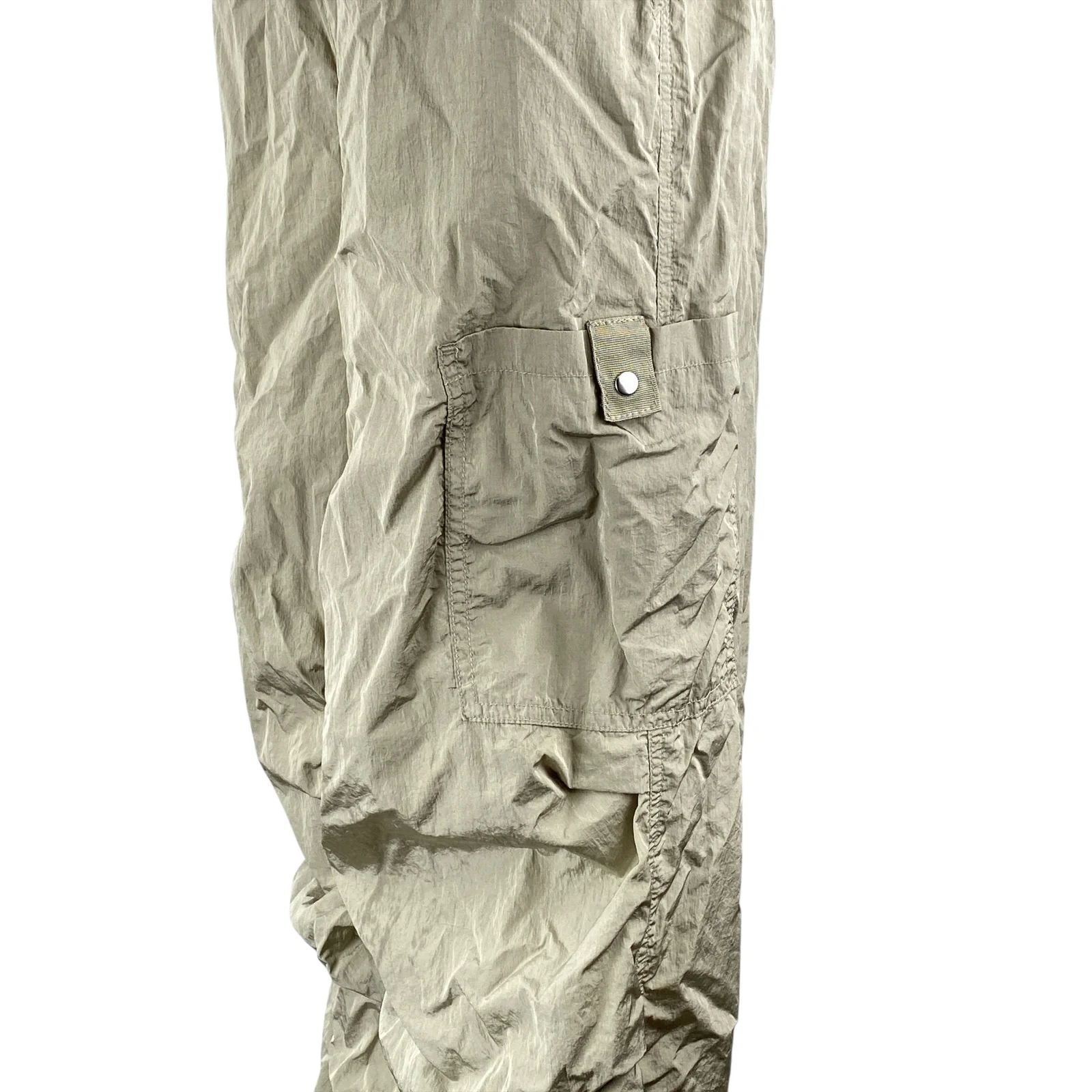 H&M Women's Gray High Rise Adjustable Parachute Baggy Jogger Trousers Pants Sz S - Image 2