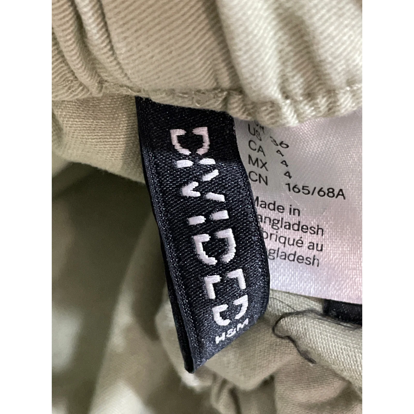 H&M Women's Green High Rise Pull On Tapered Cargo Jogger Trousers Pants Size 4 - Image 6