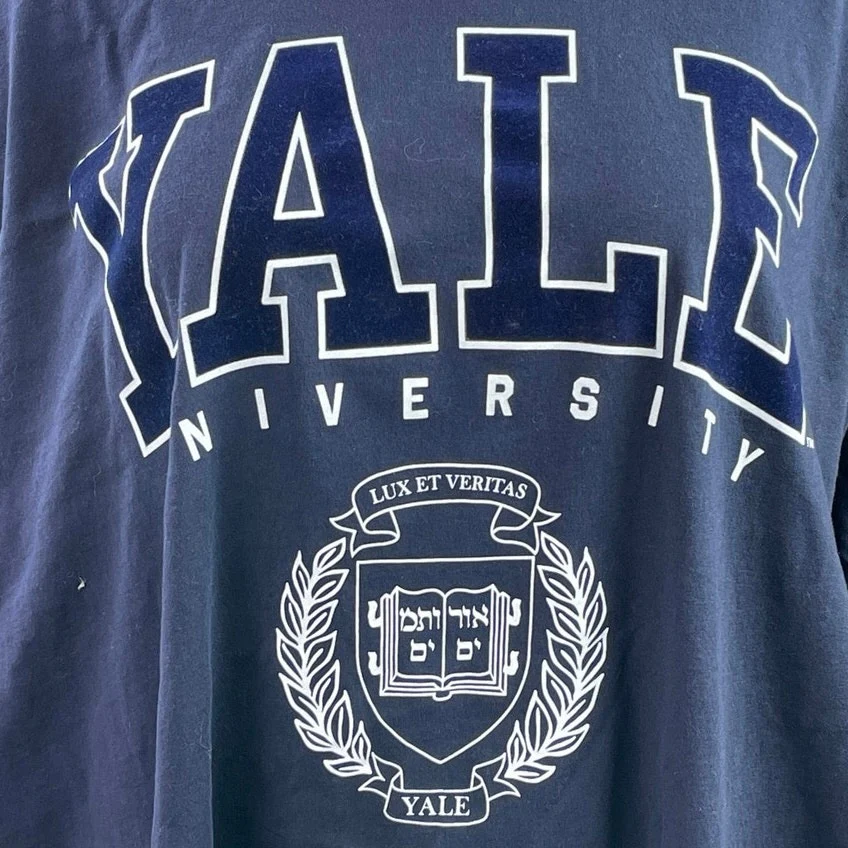 H&M Women's Navy Blue Yale University Short Sleeve T Shirt Tee Top Size XXL - Image 2