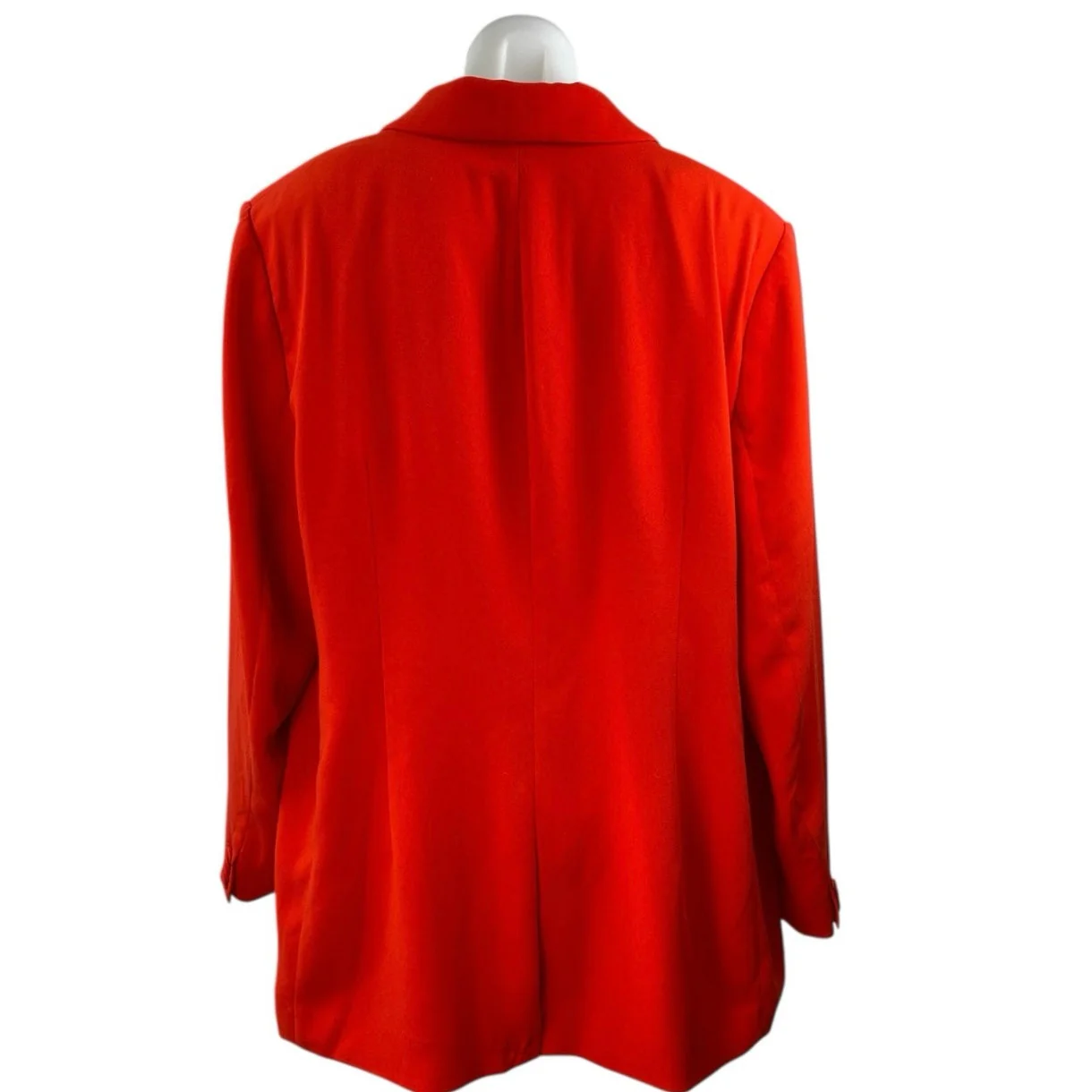 H&M Women's Red One Button Notch Collar Long Sleeve Blazer Coat Jacket Size XL - Image 2