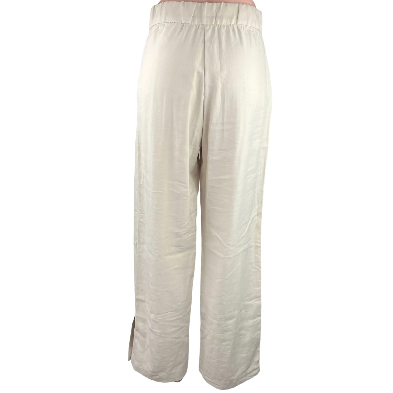 H&M Women's White High Rise Business Career Straight Leg Dress Pants Size 4 - Image 3