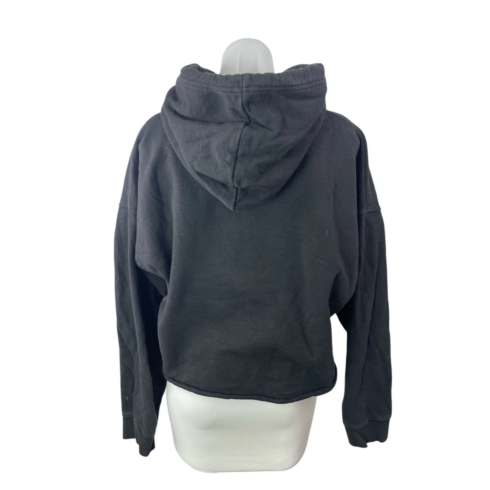 H&M x Justin Beiber Women's Black Hoodie Hooded Relaxed Sweatshirt Top Size L - Image 2
