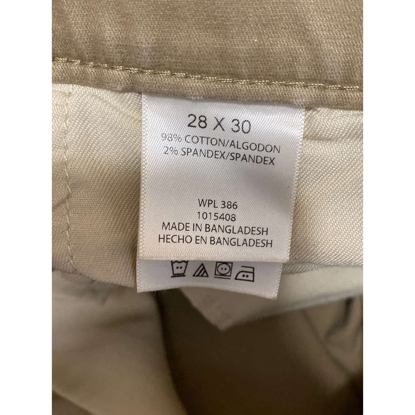 Haggar H26 Men's Beige Khaki Tan Straight Leg Chino Trousers Pants Size 28x30 - Image 3