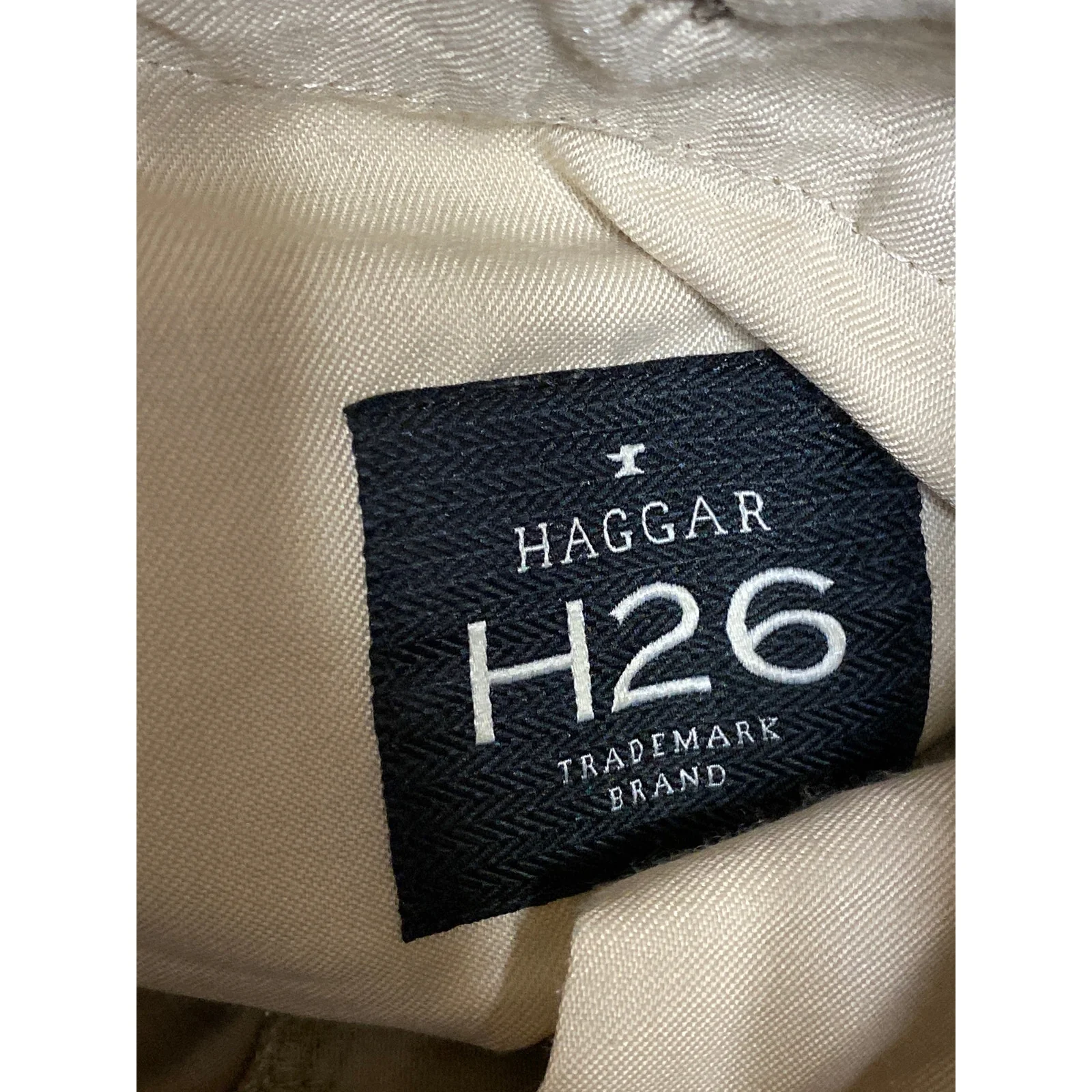 Haggar H26 Men's Beige Khaki Tan Straight Leg Chino Trousers Pants Size 28x30 - Image 4