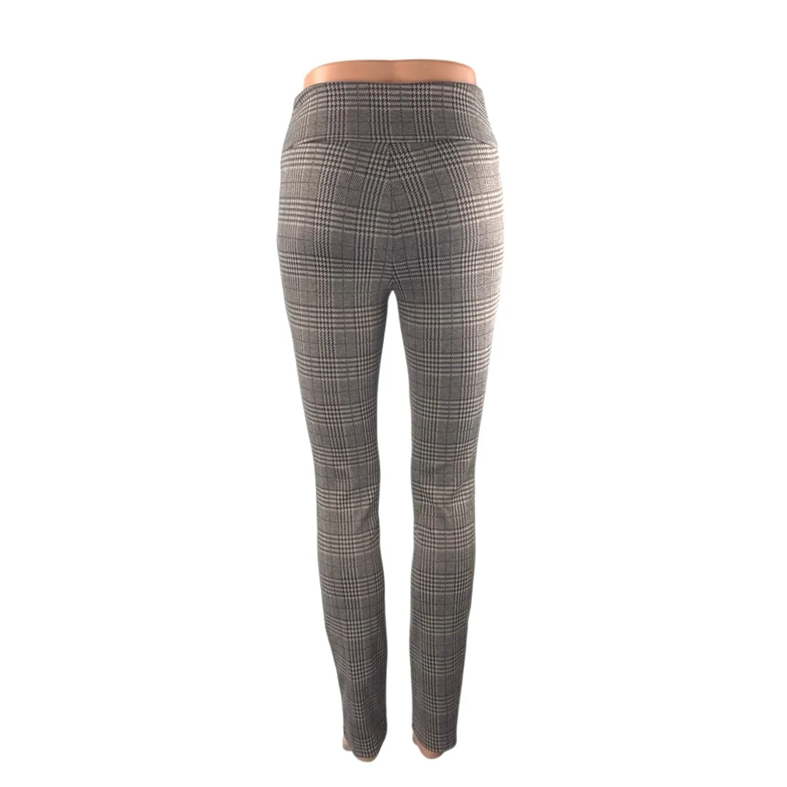 Halara Flex Women's Beige Houndstooth Plaid Skinny Trousers Work Pants Size XS - Image 3