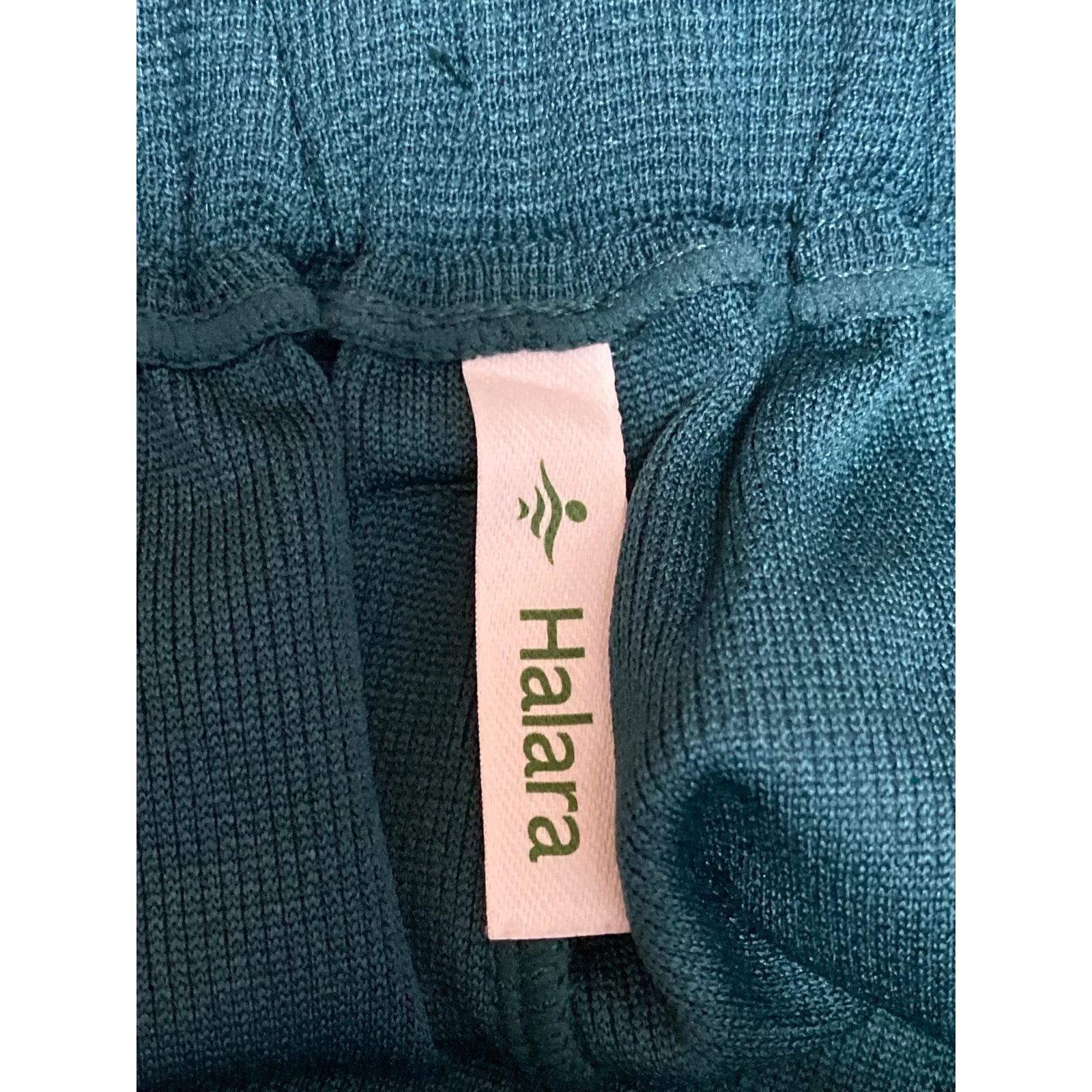 Halara Womens Green High Waisted Pleated Palazzo Wide Leg Trousers Dress Pants S - Image 5