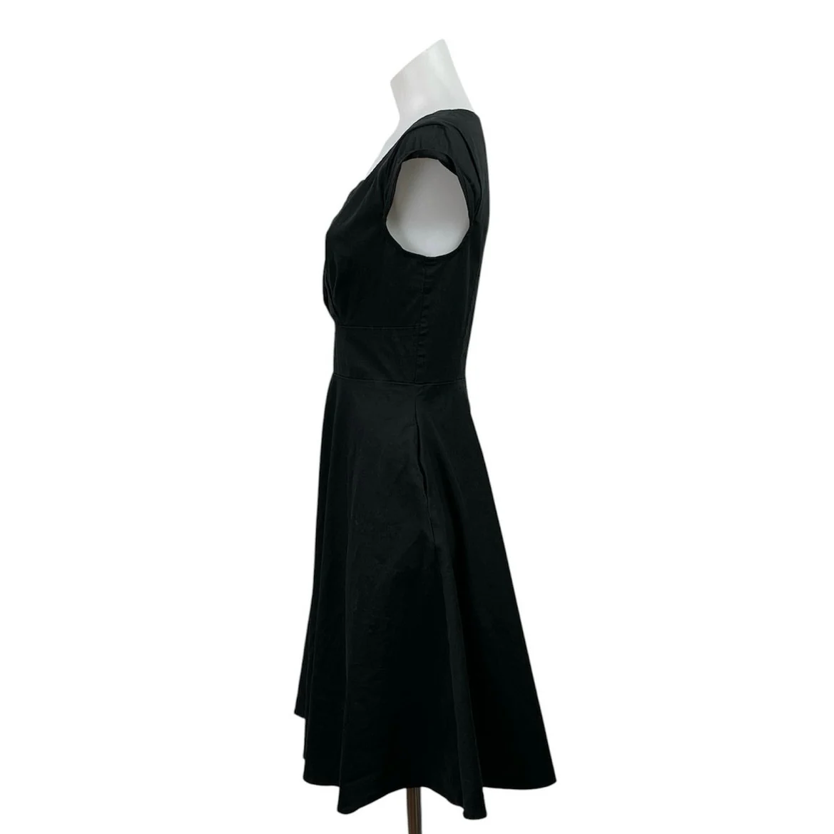 Hanpceirs Black 1950s Vintage Party Cocktail Sweetheart Fit & Flare Mini Dress M - Image 2