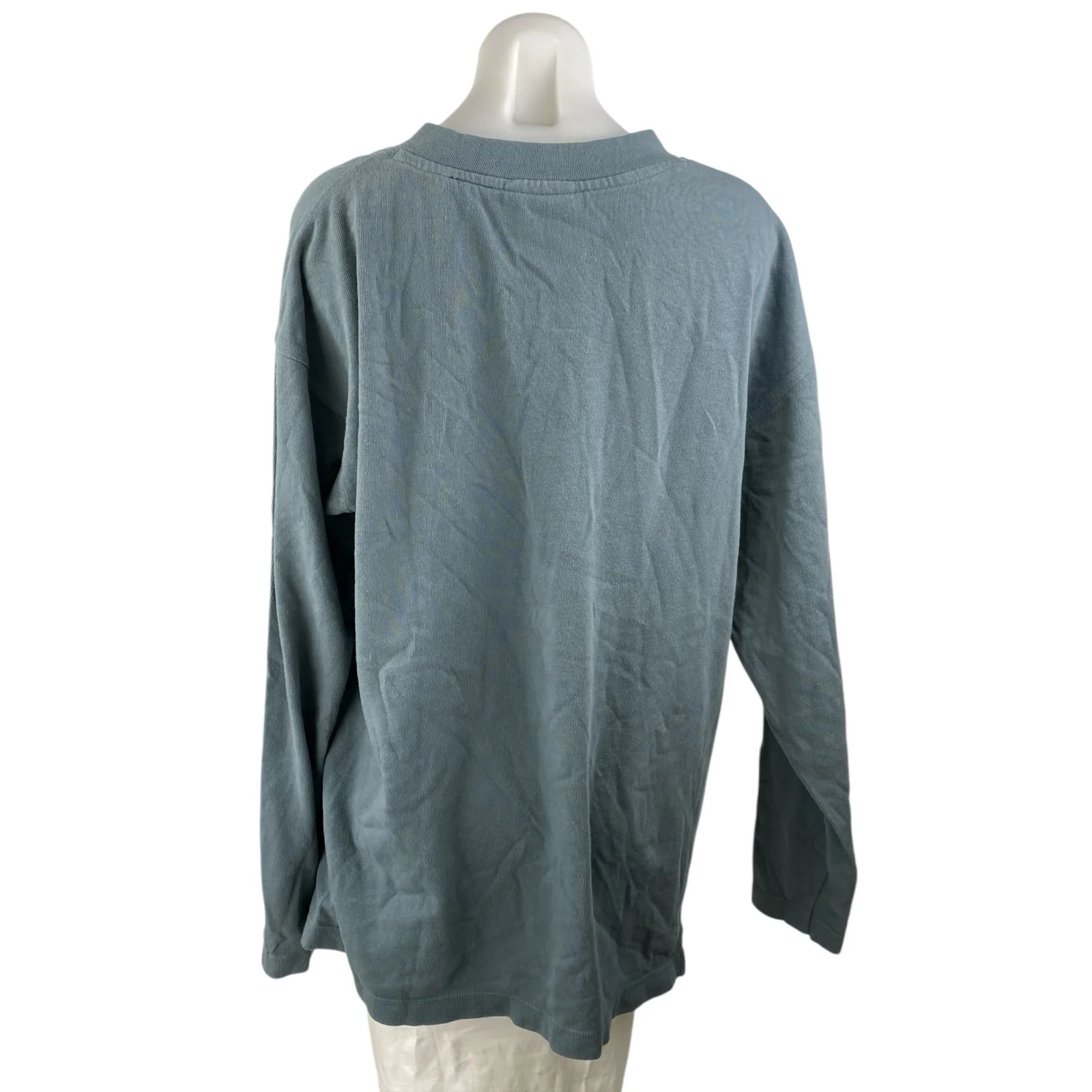 Harley Davidson Women's Blue Long Sleeve Crew Neck Henley T Shirt Tee Top Size L - Image 3