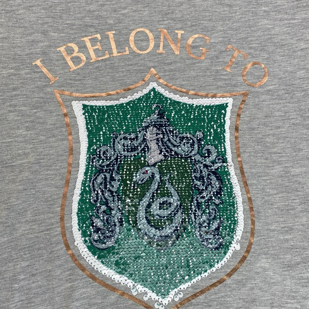 Harry Potter Gryffindor Slytherin House Kids Flip Sequin Tee T-shirt Top 14-15Y - Image 4