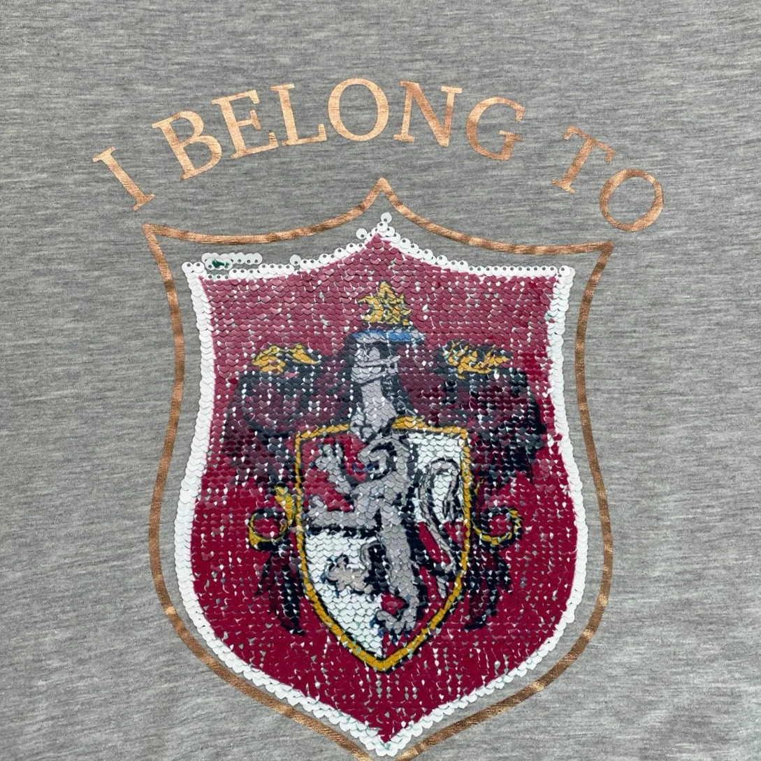 Harry Potter Gryffindor Slytherin House Kids Flip Sequin Tee T-shirt Top 14-15Y - Image 5