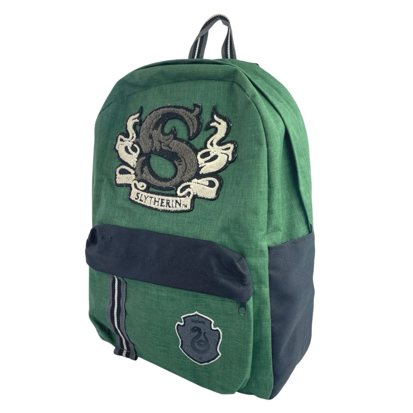Harry Potter Slytherin House Green Black Hogwarts Patch Logo Backpack One Size