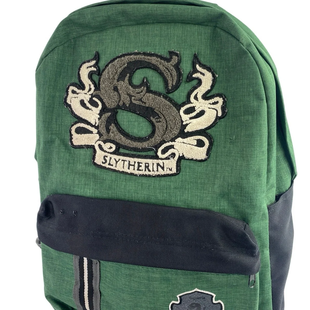 Harry Potter Slytherin House Green Black Hogwarts Patch Logo Backpack One Size - Image 3
