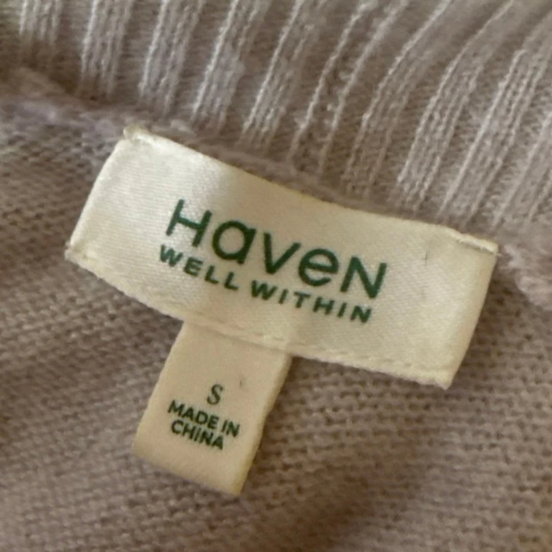 Haven Well Within 100% Cashmere Gray Shawl Collar Open Cardigan Sweater Top Sz S - Image 3