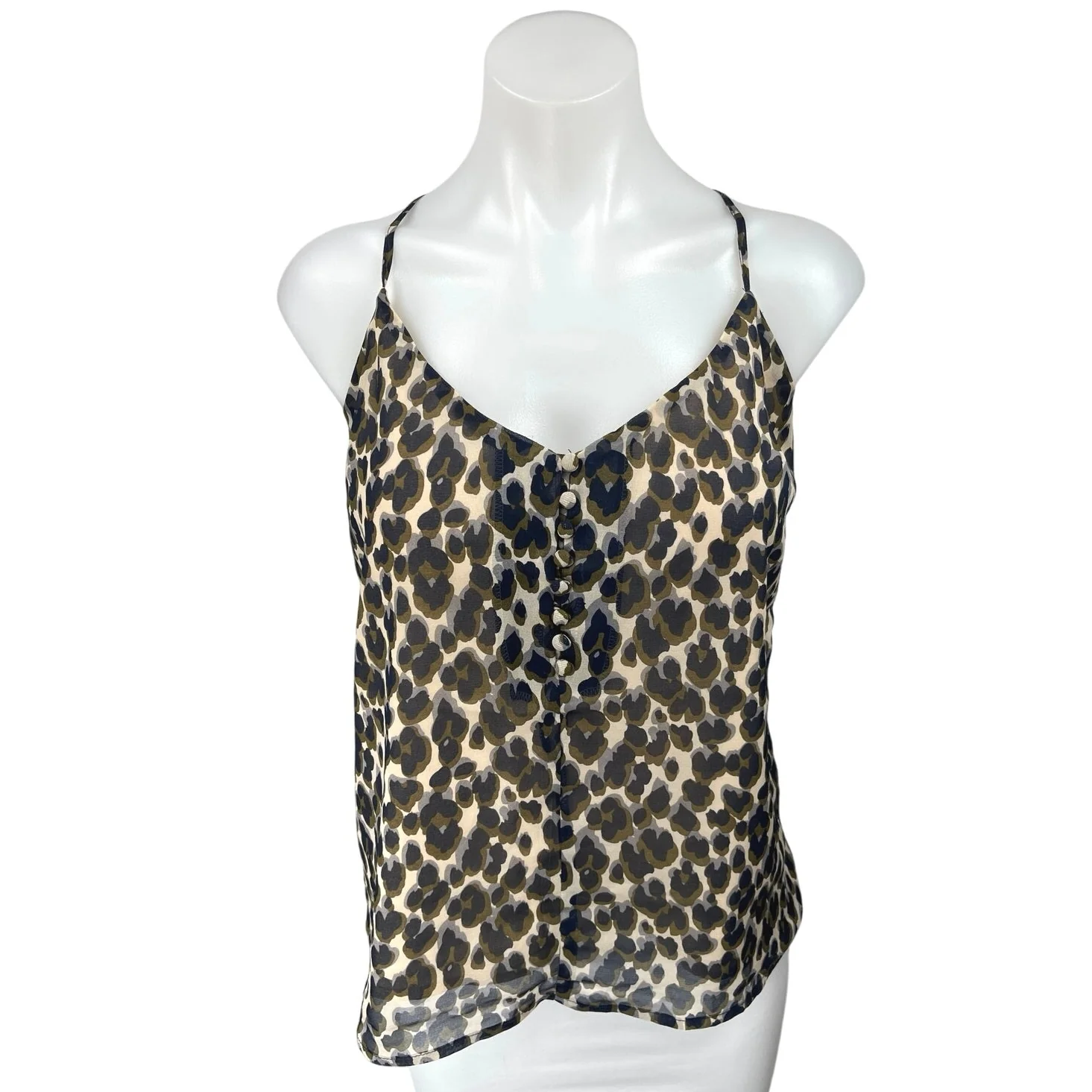 Heartloom Multicolor Animal Print Sleeveless Cami Camisole Crop Tank Top Size L