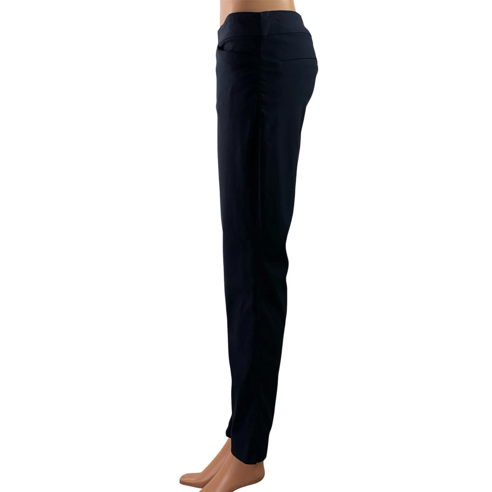 Hilary Radley Womens Blue Mid Rise Slim Fit Flared Leg Trousers Dress Pants Sz S - Image 2
