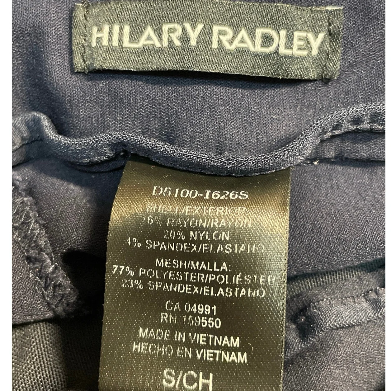 Hilary Radley Womens Blue Mid Rise Slim Fit Flared Leg Trousers Dress Pants Sz S - Image 4