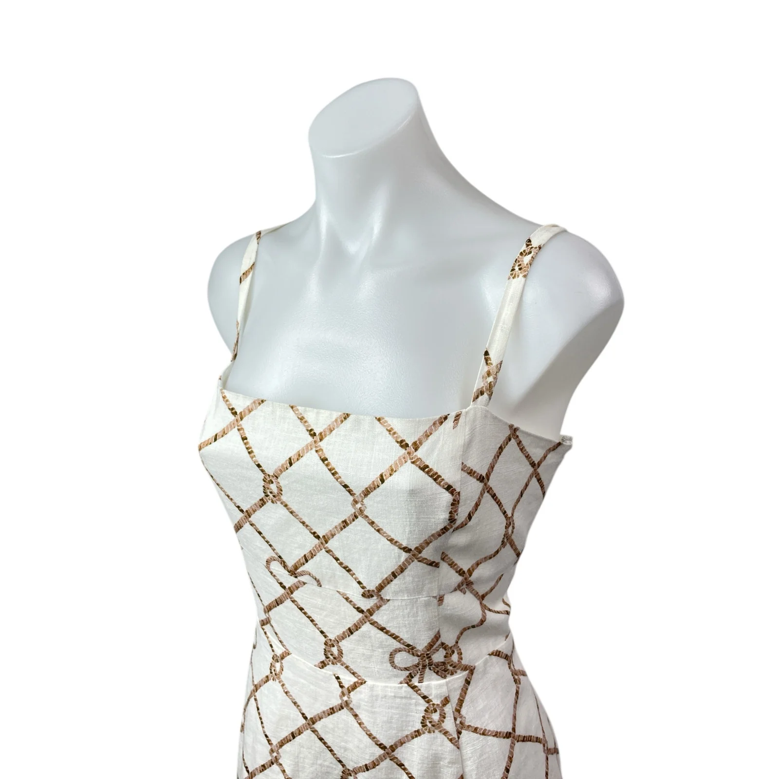 Hill House Home The Margot White Knot Linen Sleeveless Fit & Flare Mini Dress XL - Image 2