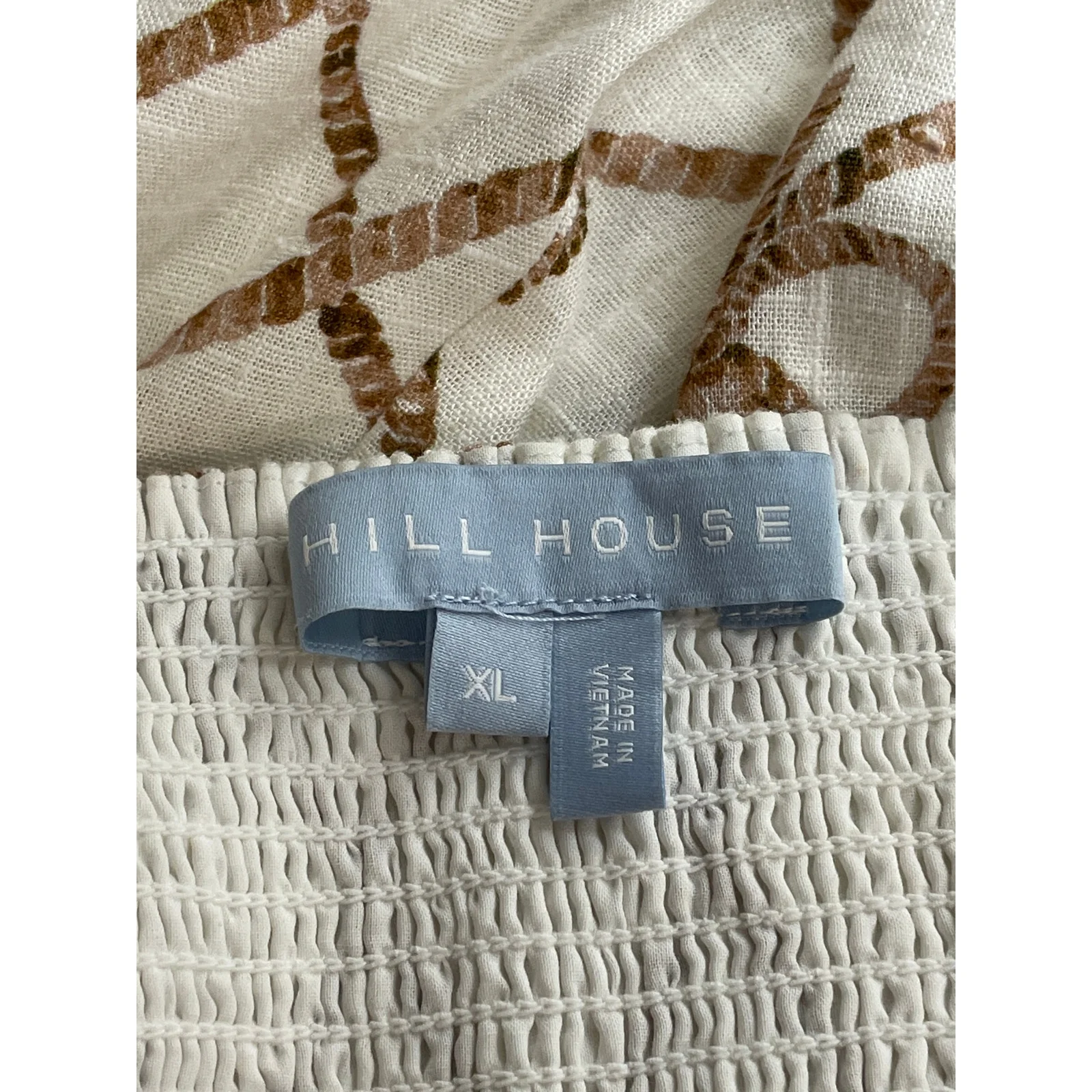 Hill House Home The Margot White Knot Linen Sleeveless Fit & Flare Mini Dress XL - Image 5