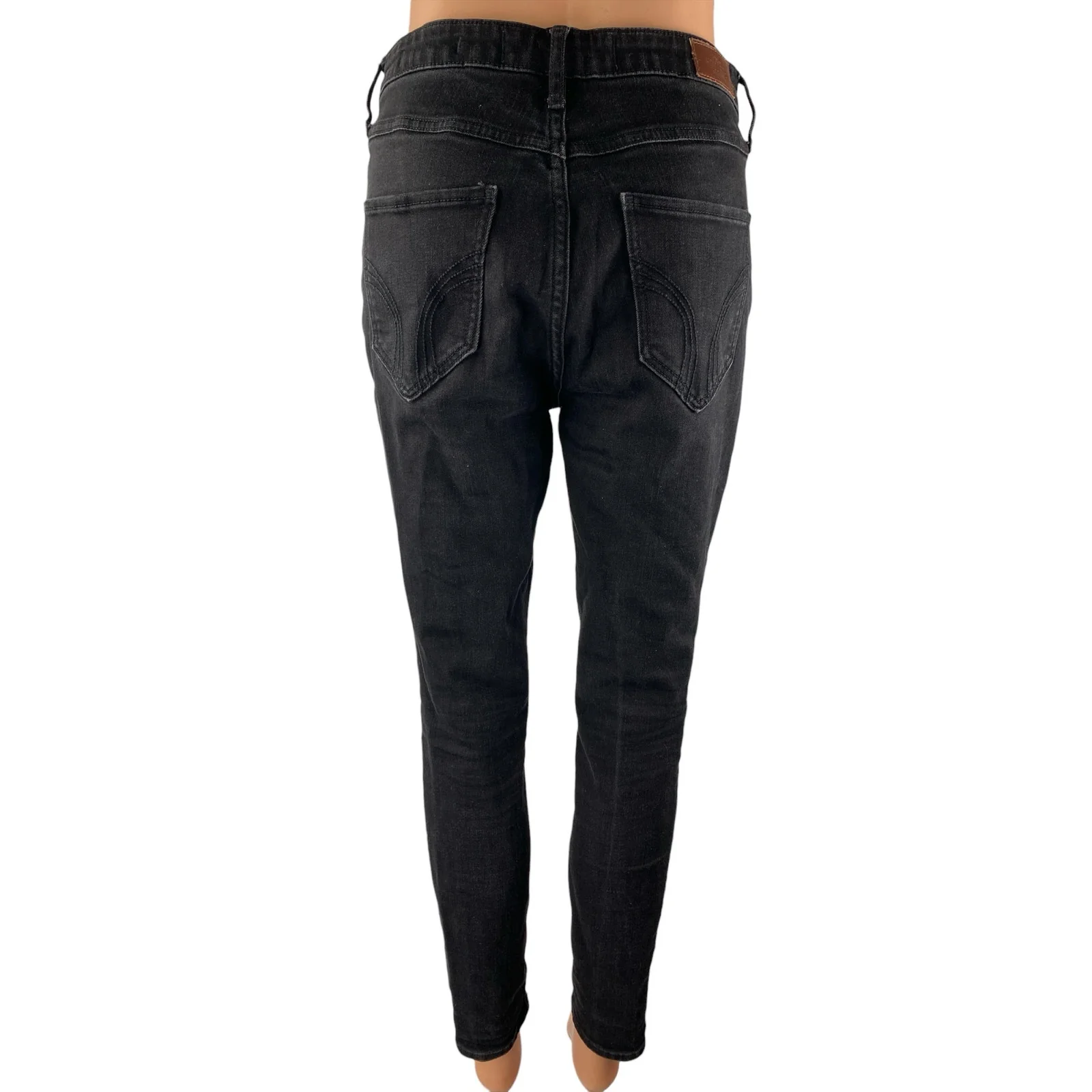 Hollister Women's Black High Rise Slim Fit Skinny Ankle Denim Jeans Pants Sz 28 - Image 2