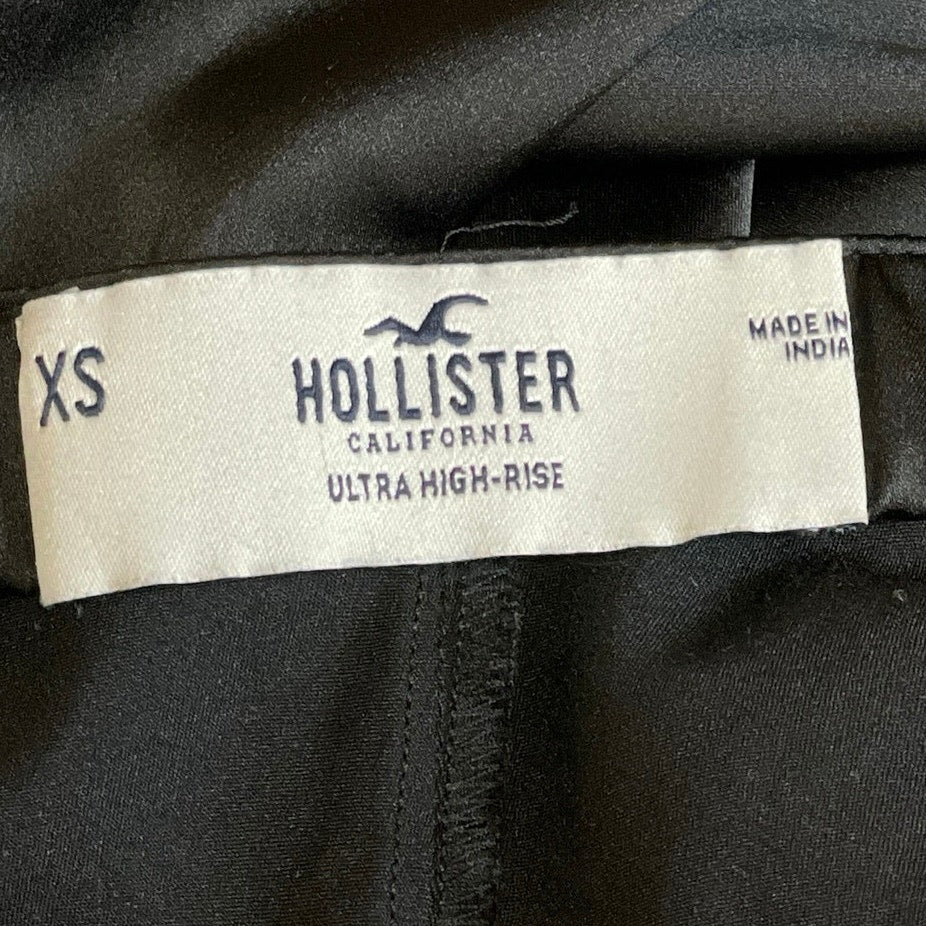 Hollister Women's Black Satin High Rise Midi Flare Straight Pencil Slip Skirt XS - Image 5