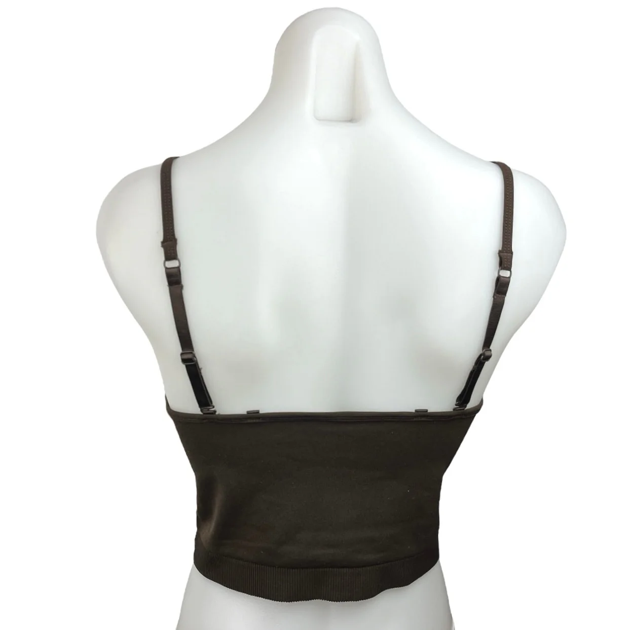 HOUSE ID NWT Brown Seamless Scoop Neck Adjustable Strap Stretch Tank Top Size XL - Image 2
