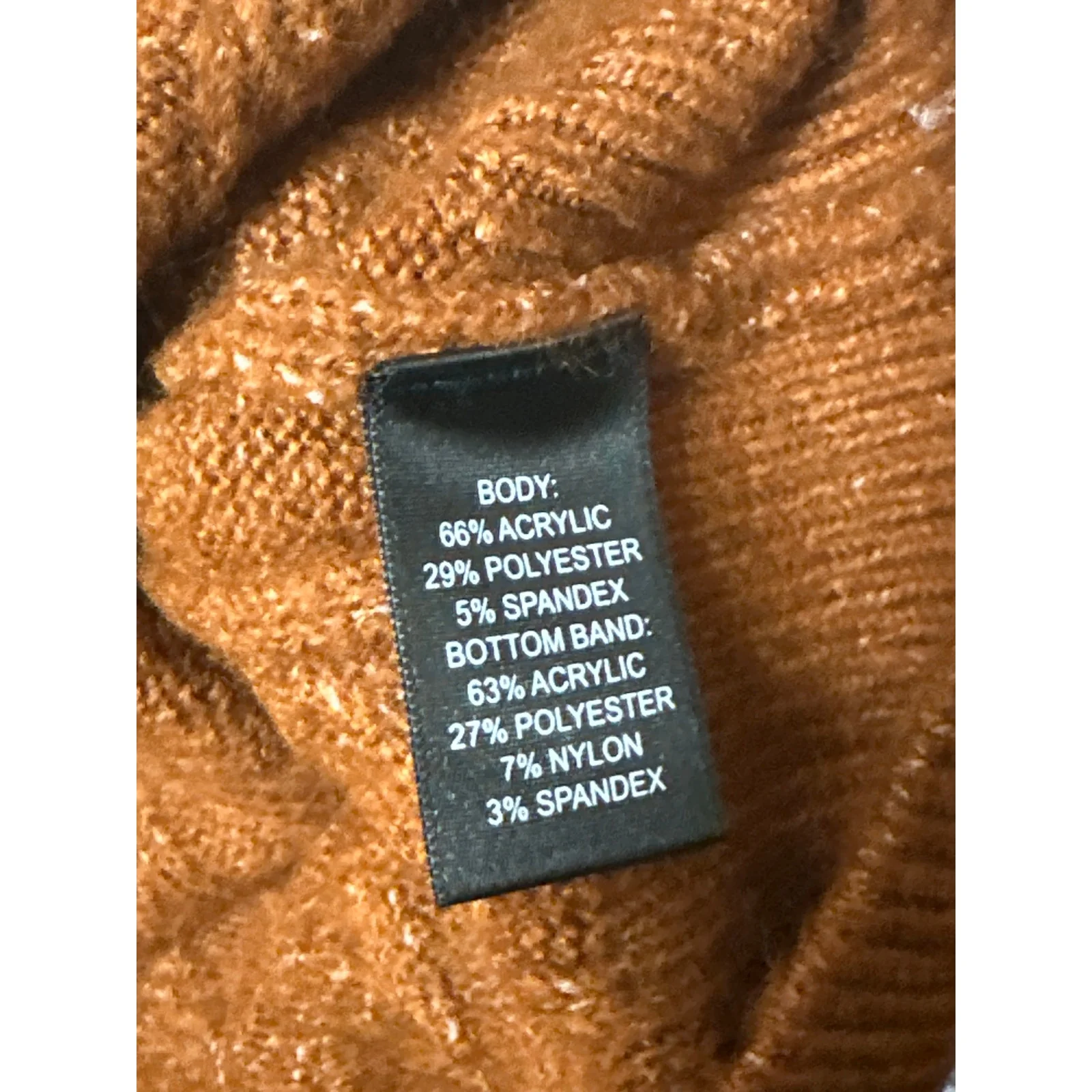 House of Harlow 1960 Brown Sleeveless Cable Knit Cami Crop Sweater Tank Top XL - Image 4