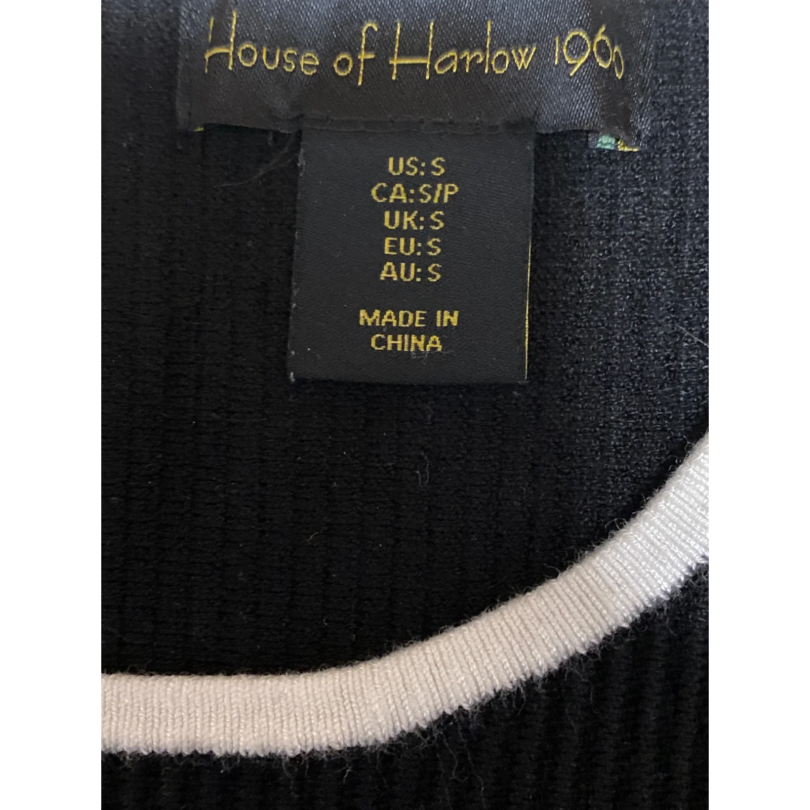 House of Harlow 1960 Women's Black Sleeveless Ribbed Knit Tank Crop Top Size S - Image 5