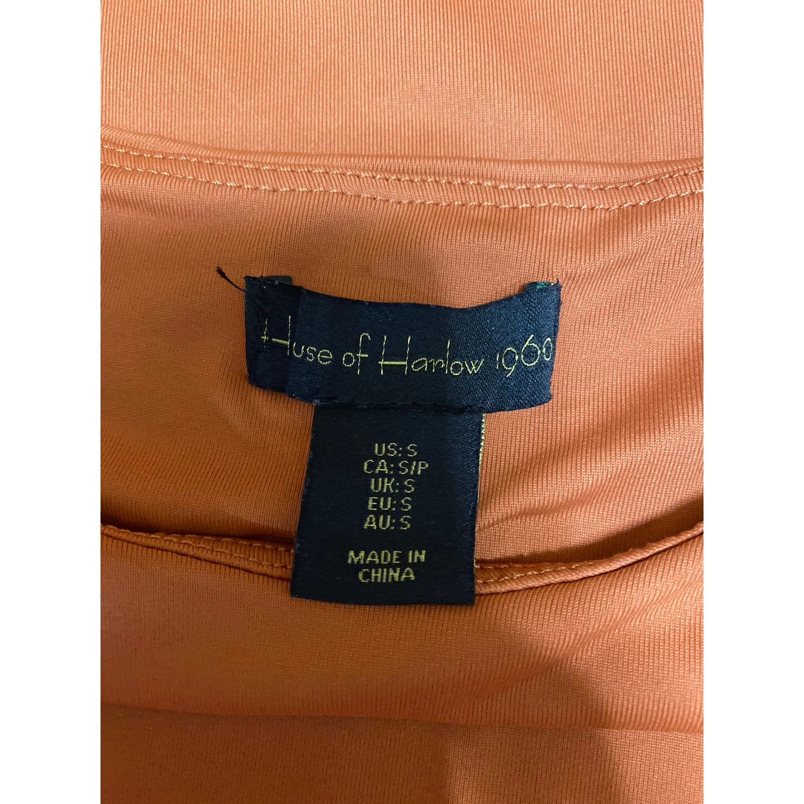 House of Harlow 1960 Women's Rust Orange Crew Neck Short Sleeve Bodysuit Top S - Image 4