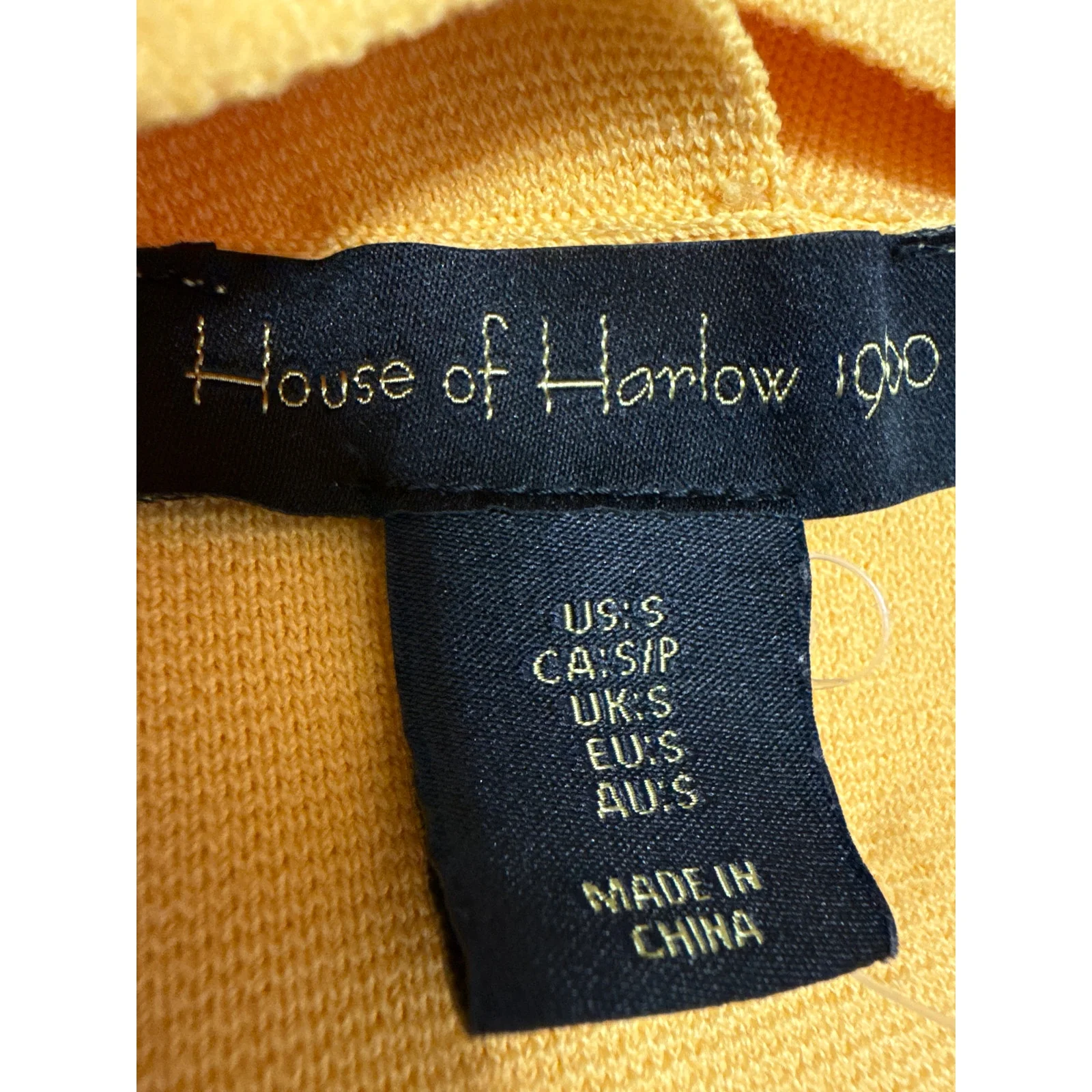 House of Harlow 1960 Yellow Sleeveless Knit Cami Camisole Tank Crop Top Size S - Image 3