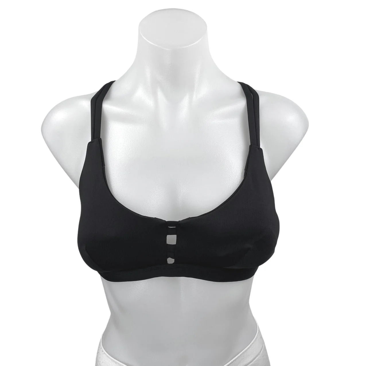 Hurley Black Sleeveless Strappy Crossback Yoga Athletic Sports Bra Crop Top Sz M
