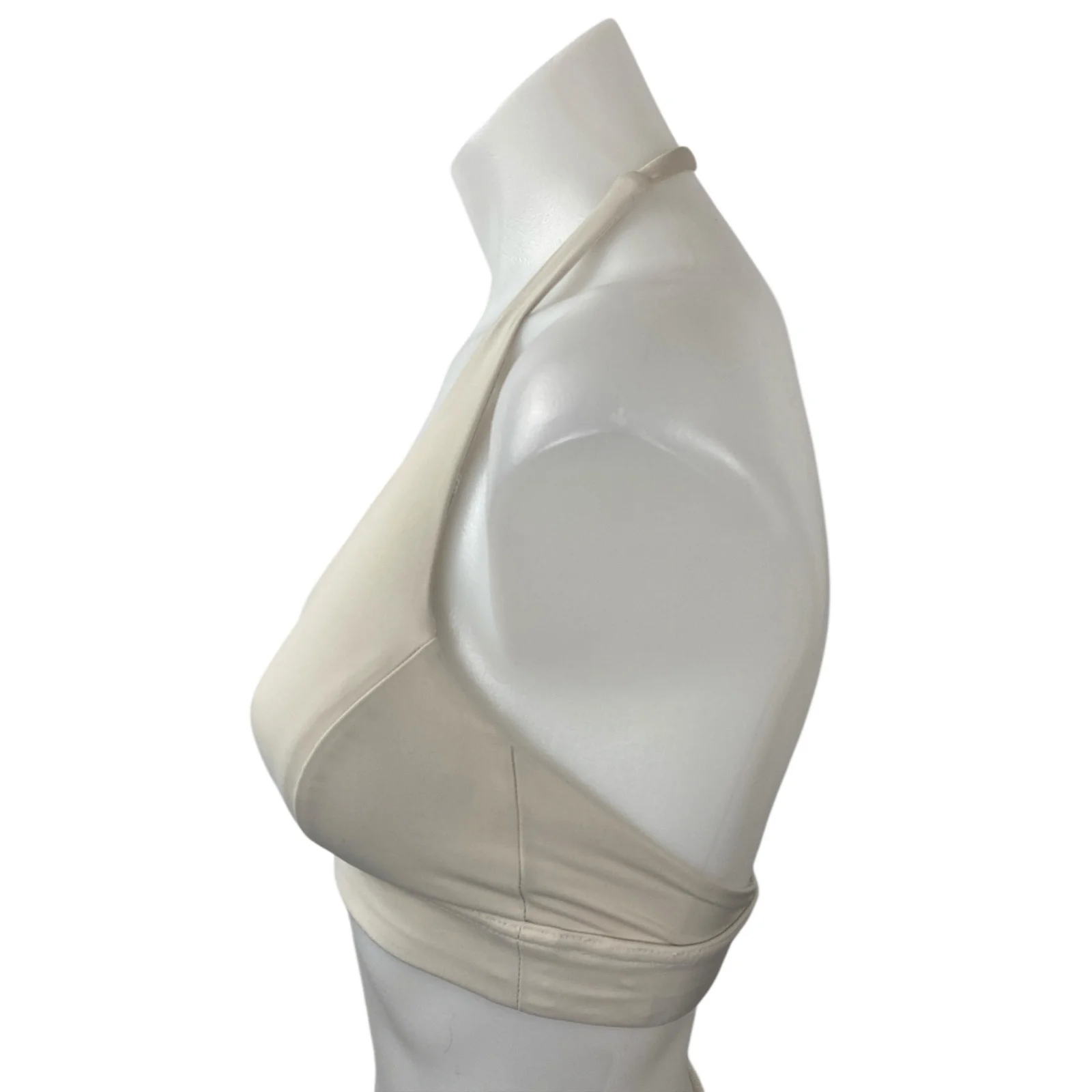 HUSTL White Halter Sleeveless Yoga Athletic Activewear Tank Sports Bra Top Sz XS - Image 3