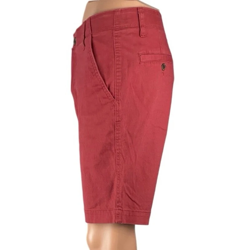 Iron Powerflex Stretch Men's Red High Rise Chino Walking Beach Bermuda Shorts 30 - Image 3