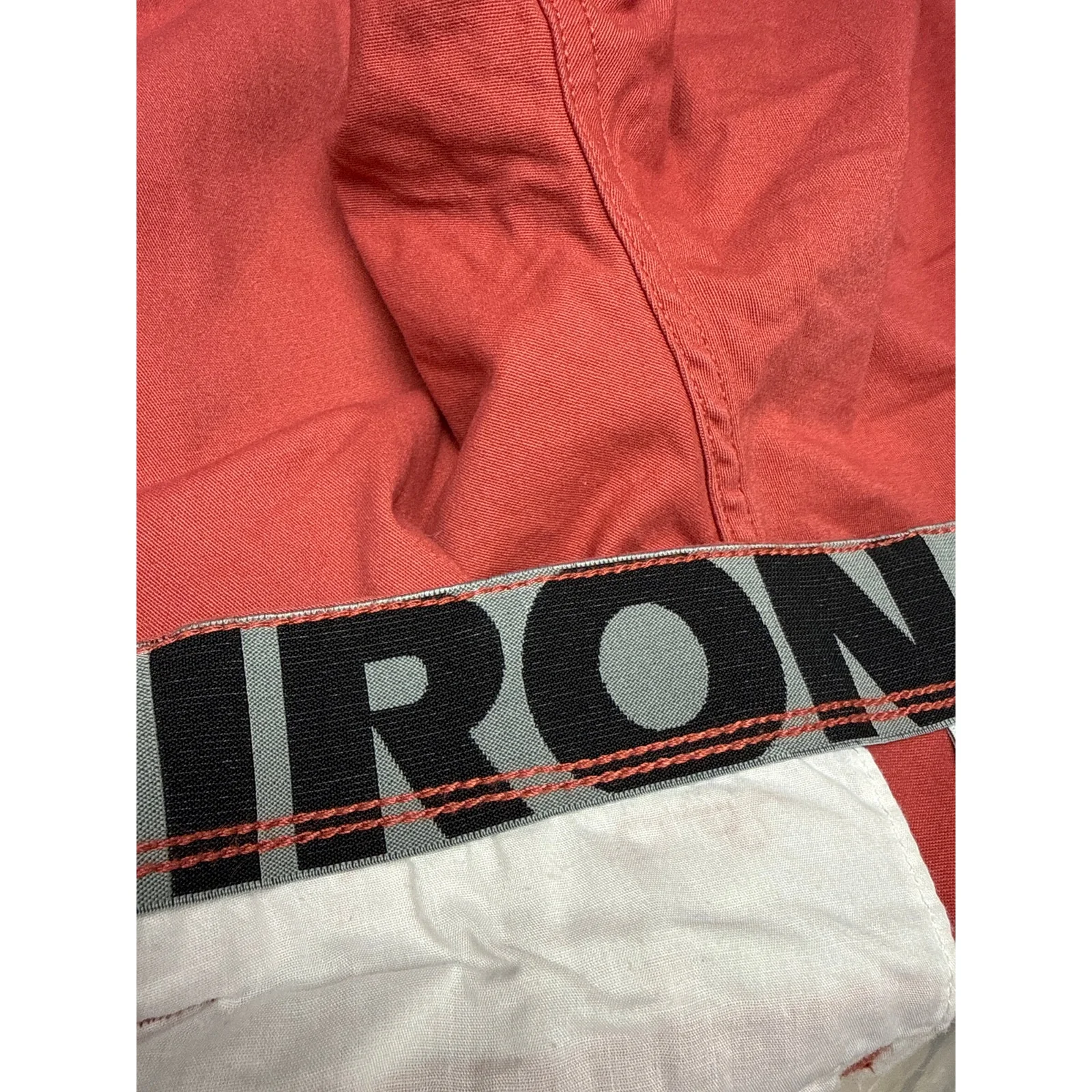 Iron Powerflex Stretch Men's Red High Rise Chino Walking Beach Bermuda Shorts 30 - Image 7