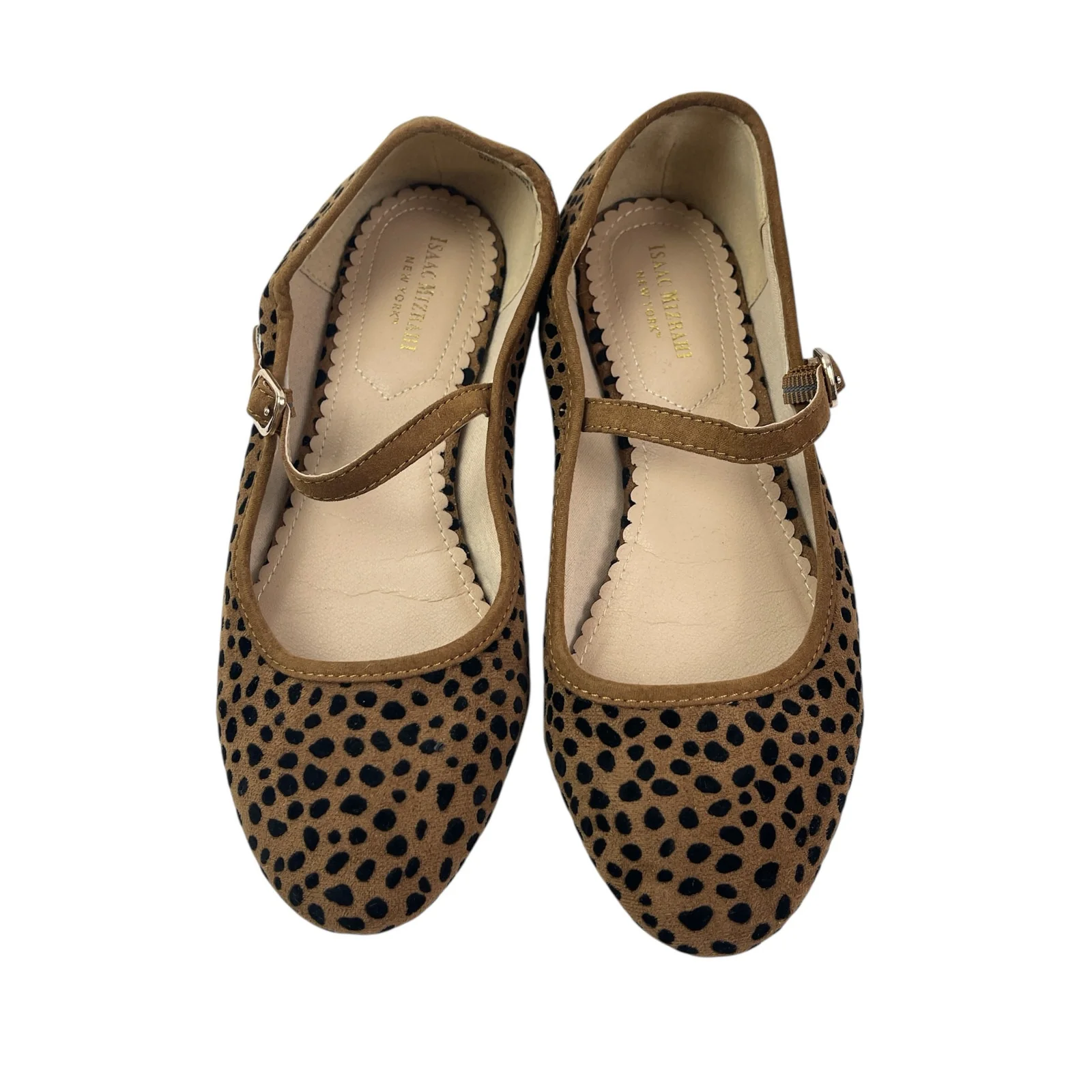 Isaac Mizrahi Brown Leopard Slip On Almond Toe Ballet Mary Jane Flats Shoes 7.5 - Image 2